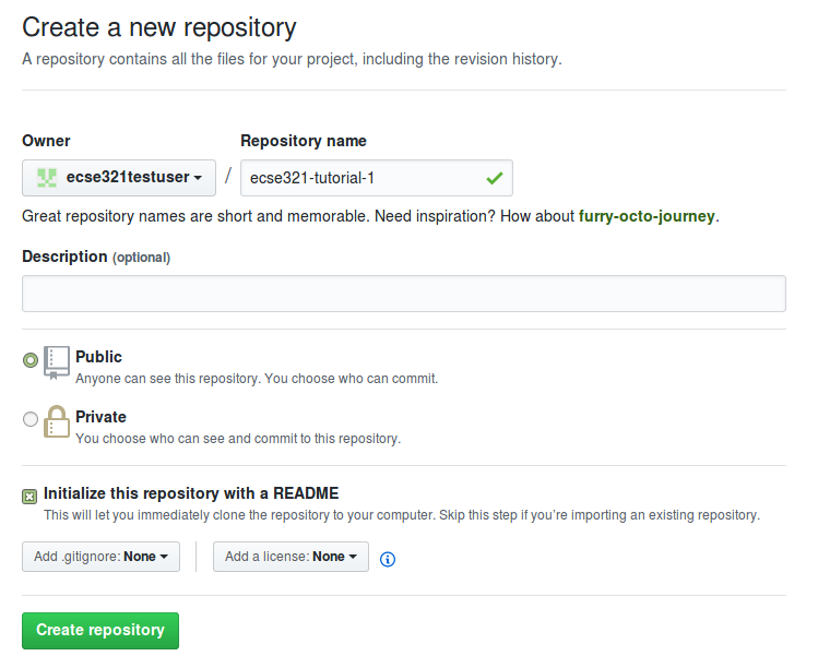 Creating a repository on GitHub